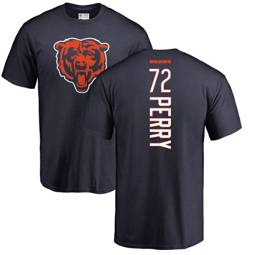 Chicago Bears Men Navy Blue William Perry Backer NFL Football #72 T Shirt->chicago bears->NFL Jersey